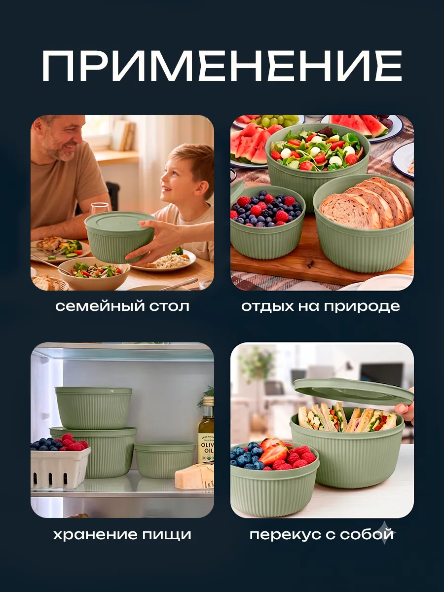 Контейнеры для еды и хранения продуктов